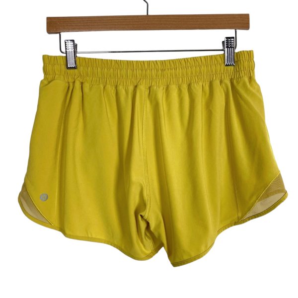 Lululemon Chartreuse with Side Mesh Peloton Running Shorts- Size 10 Tall Discount