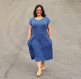 Boden Blue Star and Heart Printed Dress- Size 12R Online