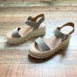 Universal Thread Grey Suede Double Strap Espadrille Sandals- Size 7.5 (GREAT CONDITION) Hot on Sale