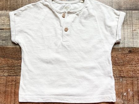 Next Baby Beige Button Tee- Size 6-9M Hot on Sale