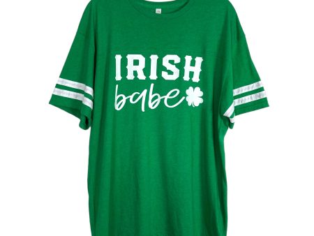 Live and Tell Green Irish Babe Tee- Size XL Online Hot Sale