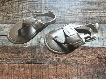 Hudson Baby Beige Mocha Sandals- Size 6-12M (Like New) For Sale