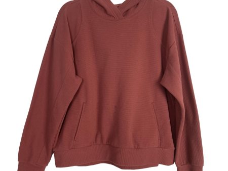 Bella Dusty Rose Ribbed Hooded Pullover- Size ~M (see notes, no size tag, fits like a medium) Sale