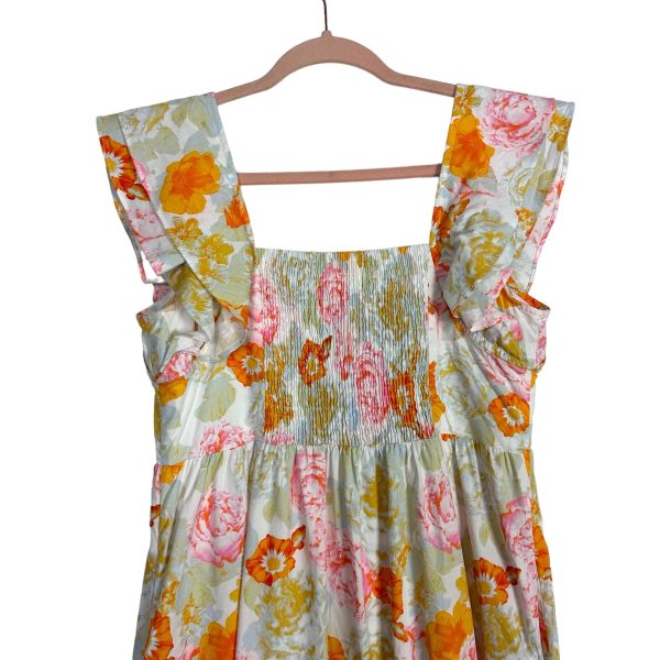 Buddy Love Orange Blue and Pink Floral Dress- Size M (sold out online) For Cheap