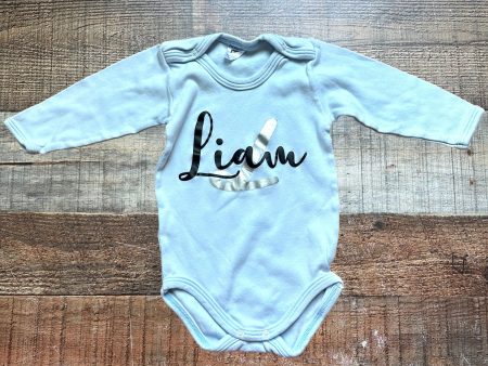 Hoppidik Light Blue Liam Onesie- Size 9M Online now