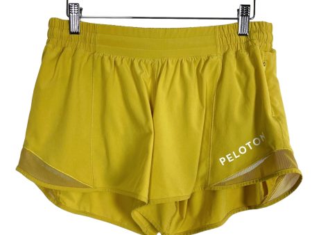 Lululemon Chartreuse with Side Mesh Peloton Running Shorts- Size 10 Tall Discount