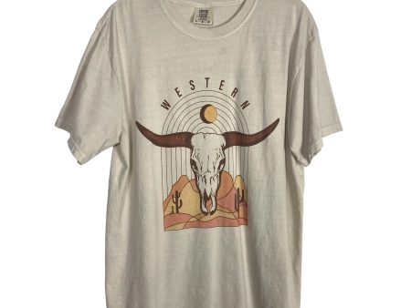 Comfort Colors Beige Western Tee- Size L (see notes) Supply