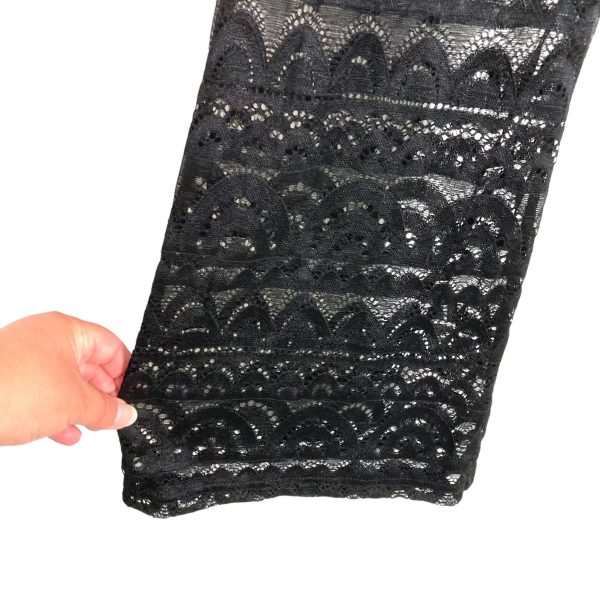 No Brand Black Lace Sheer Pants- Size ~L (no size tag, fits like a large, Inseam 28 ) Discount