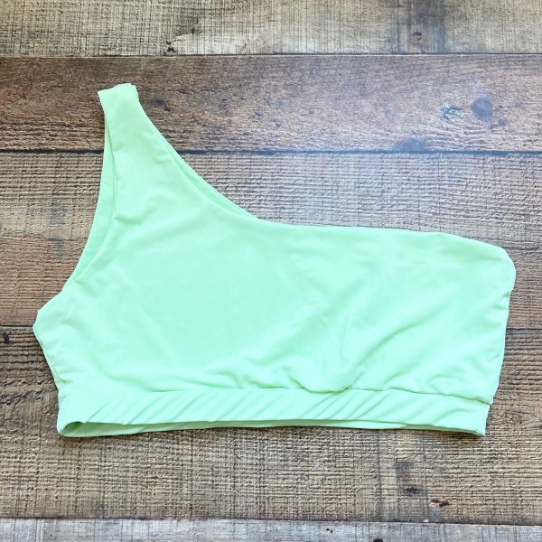 Pretty Little Thing Neon Green One Shoulder Bikini Top NWT- Size 16 (US12, see notes, we have matching bottoms) Online now