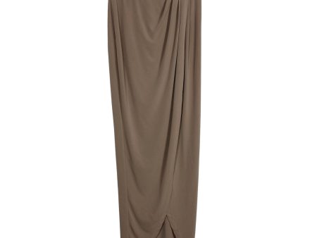 NBD Mocha Faux Wrap with Pleated Detail at Waist Skirt NWT- Size S (we have matching top) Online Hot Sale