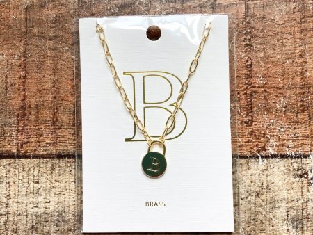 Brass 16  Letter  B  Initial Necklace (New in Bag) Online