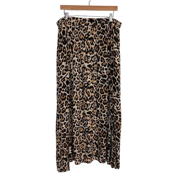 Hayden Animal Print with Double Side Splits Skirt- Size 1XL Online