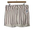 Old Navy White Red Blue Striped Denim Mid-Rise Shorts NWT- Size 12 For Discount