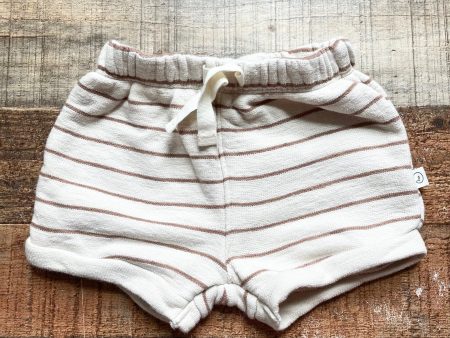 Little Planet Organic by Carter s Cream Brown Striped Shorts- Size 6M Cheap