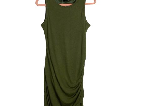 BTFBM Olive with Side Ruching Tank Dress NWT- Size S Discount