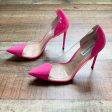 Steve Madden Neon Pink Clear Side Pointed Toe Stiletto Pumps- Size 10 (see notes) on Sale