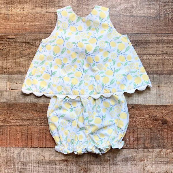 Zuccini Kids Lemon Print Back Tie Top Shorts Set- Size 3T Online Hot Sale