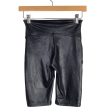 Spanx Black Faux Leather Biker Shorts- Size S Online