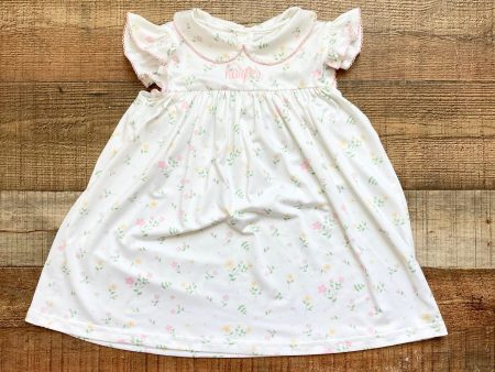 Cecil and Lou White with Pink Yellow Purple Floral Print Harper Collared Dress- Size 3T Online Hot Sale