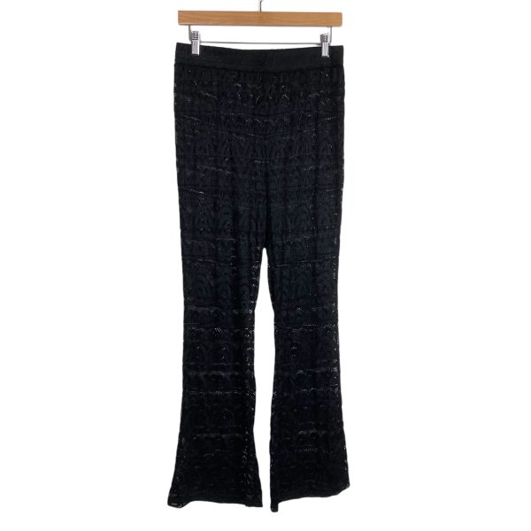 No Brand Black Lace Sheer Pants- Size ~L (no size tag, fits like a large, Inseam 28 ) Discount