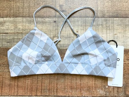 Alo Argyle with Back Criss Cross Straps Bra NWT- Size L (we have matching skirt) Discount