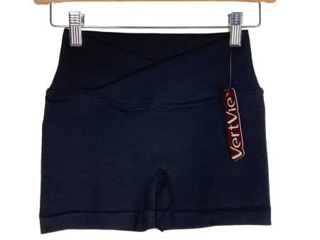 VertVie Black V Crossover Waist with Cinched Butt Biker Shorts NWT- Size S Online Hot Sale