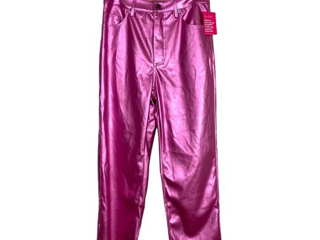 Buddy Love x Raelynn Pink Metallic Faux Leather Pants NWT- Size S (Inseam 25.5”) For Cheap