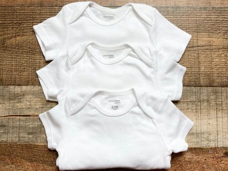 Simple Joys by Carter s White Set of Three Onesies- Size 6-9M (sold as a set) For Discount