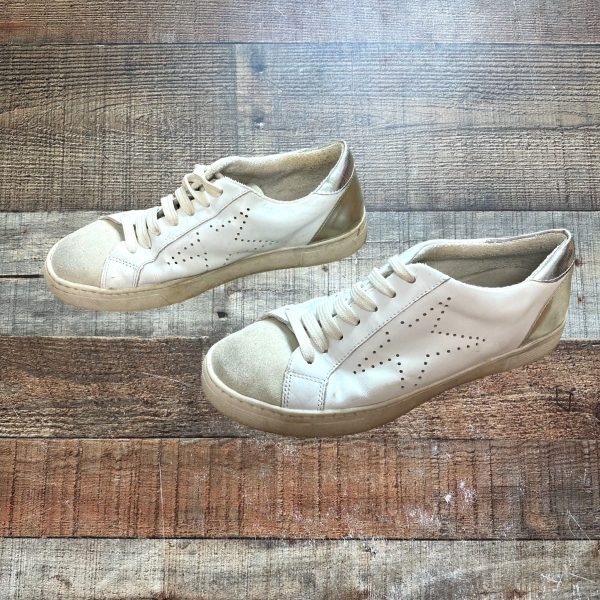 Steven by Steve Madden White Leather Star Sneakers- Size 7 (see notes) For Cheap