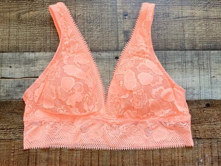 Aerie Neon Orange Lace Padded Bralette NWT- Size L Fashion