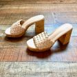 Shu Shop Nude Braided Cork Block Heels- Size 7 (Brand New Condition) Hot on Sale