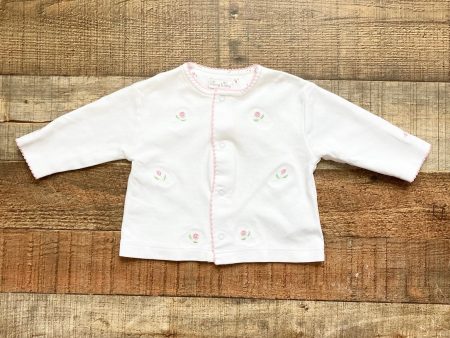 Kissy Kissy White with Pink Roses Snap Up Top- Size 0-3M Online