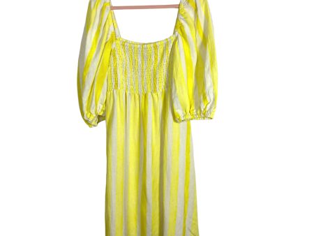 Tuckernuck Yellow and White Smocked Bodice Dress- Size XL (sold out online) Online now