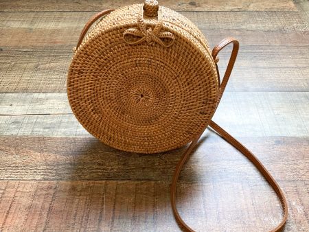 No Brand Round Rattan Shoulder Bag Sale