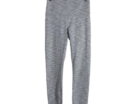 Lululemon White with Black and Grey Striped Print High Rise Leggings- Size 6 (Inseam 24.5”) Online Sale