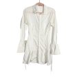 Beige Botany Ivory with Wrist Ties Tailored Button Up Shirt Dress- Size S (see notes) Cheap