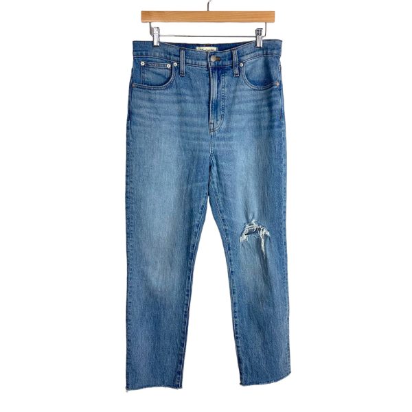 Madewell Distressed with Frayed Hem Perfect Vintage Jeans- Size 29 (Inseam 26”, sold out online) Cheap