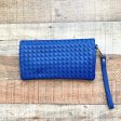 Urban Expressions Blue Weave Foldover Clutch Supply