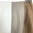 Vestique Taupe White Tan Color Block Faux Leather Skirt- Size S (see notes, sold out online) Discount