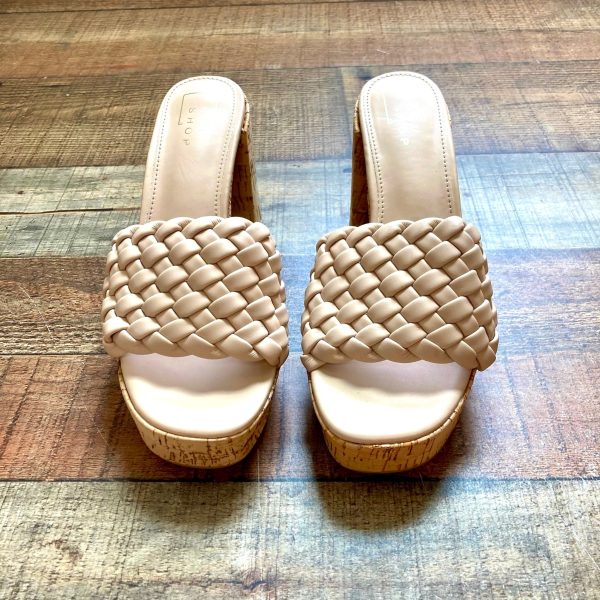 Shu Shop Nude Braided Cork Block Heels- Size 7 (Brand New Condition) Hot on Sale