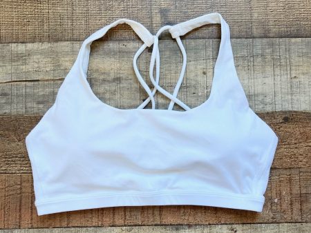 Stori White with Back Criss Cross Straps Padded Sports Bra- Size 10 Online Hot Sale