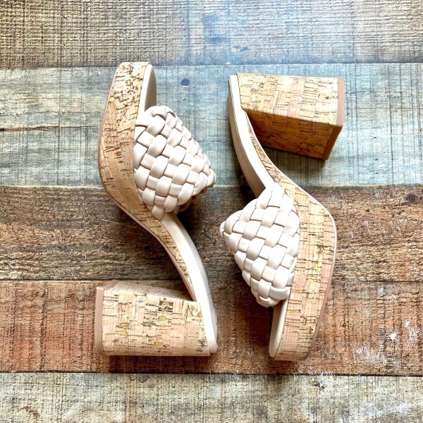 Shu Shop Nude Braided Cork Block Heels- Size 7 (Brand New Condition) Hot on Sale