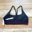 Stori Black with Purple Logo Pattern Icon Low Support Padded Sports Bra NWT- Size 10 For Cheap