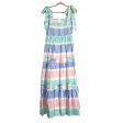 AURA Pastel Striped Shoulder Tie Dress- Size M (sold out online) Sale