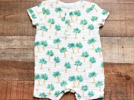 Angel Dear Palmetto Muslin Romper with Matching Sun Hat- Size 6-12M (sold as a set) For Cheap