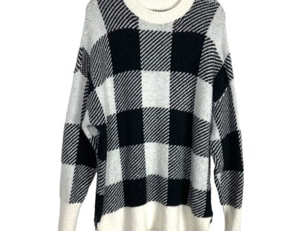 Abercrombie & Fitch Black White Checkered Tunic Sweater- Size S Online Sale