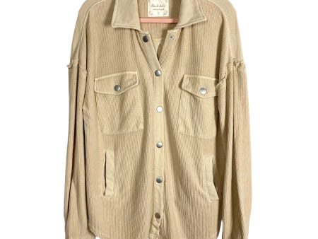 Altar d State Tan Ribbed Shacket- Size S (see notes) Fashion