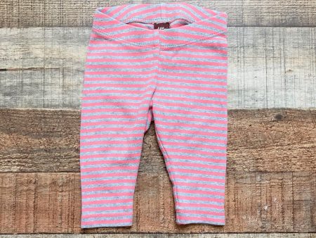 Tea Coral Gray Striped Pants- Size S (6-12M) Online