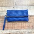 Urban Expressions Blue Weave Foldover Clutch Supply