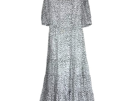 BB Dakota White and Black Velvet Polka Dot Dress- Size 4 Fashion